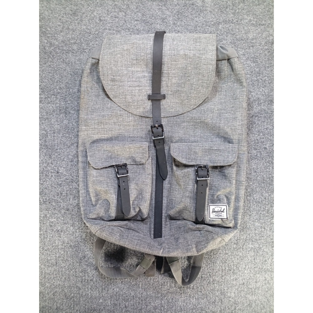 Herschel Supply Co Dawson Backpack Gray Crosshatch Black Straps Laptop Rucksack